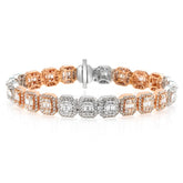 Two Tone Baguette Bracelet