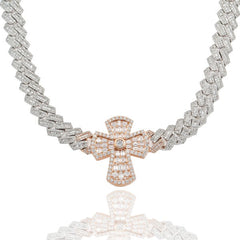 Baguette Cuban Cross Chain