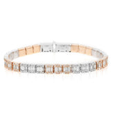 Two Tone Baguette Bracelet