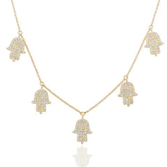 Diamond Hamsa Necklace