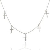 Diamond Multi Cross Necklace