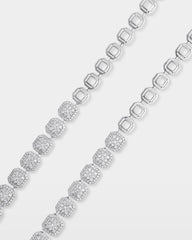 Square Cluster Half Diamond Link Chain