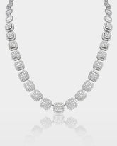 Square Cluster Half Diamond Link Chain