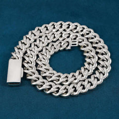 16MM Moissanite Baguette Miami Cuban Link Chain 14K Gold