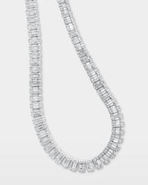 Baguette Diamond Tennis Necklace