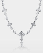 Cross & Ball Diamond Link Chain