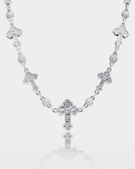 Cross & Ball Diamond Link Chain