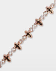 Infinity & Chocolate Diamond Cross Link Bracelet