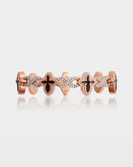 Infinity & Chocolate Diamond Cross Link Bracelet