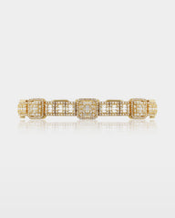Mixed Cut Square Link Diamond Bracelet