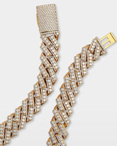 Round Diamond Cuban Link Chain