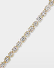 Mixed Shape Diamond Halo Bracelet