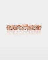 Gold Geometric Diamond Link Bracelet