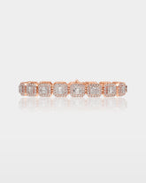 Round & Baguette Diamond Link Bracelet