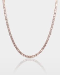 Triple Row Diamond Tennis Necklace