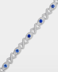 Sapphire Eye & Infinity Diamond Bracelet