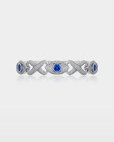 Sapphire Eye & Infinity Diamond Bracelet