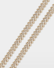Trapezoid Diamond Cuban Link Chain