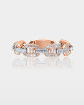 Two-Tone Diamond Mariner Link Bracelet