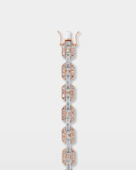 Two-Tone Gucci Link Diamond Bracelet