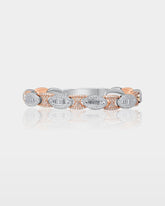 Two-Tone Oval Diamond Link Bracelet
