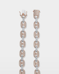 Two Tone Gucci Link Diamond Chain