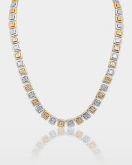 Two Tone Square Link Diamond Chain