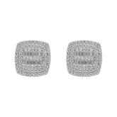 Baguette Middle Cushion VVS Moissanite Daimond Earrings