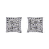 3 Step Iced Out Square VVS Moissanite Daimond Earrings