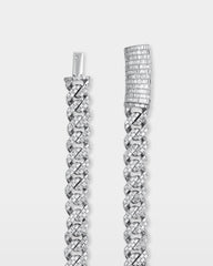 Two Row Baguette Diamond Miami Cuban Link Chain