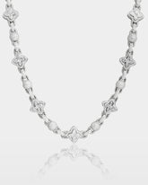 Clover & Ball Diamond Link Chain