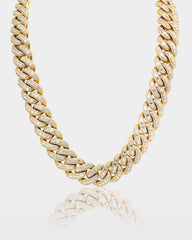 Baguette Row Diamond Cuban Link Chain