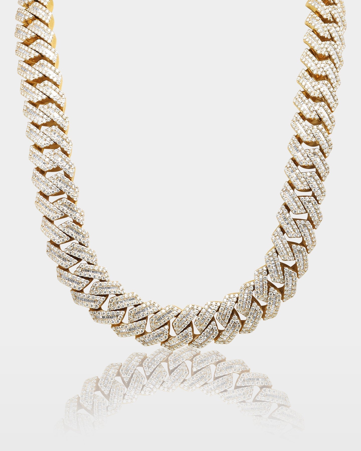 Gold Diamond Cuban Link Chain