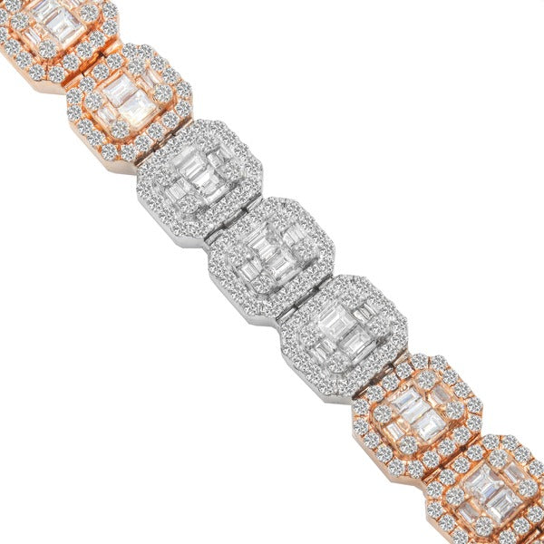 Two Tone Baguette Bracelet