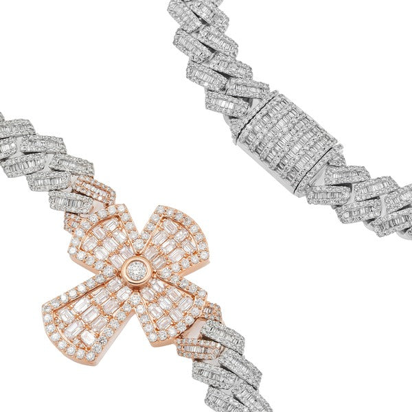 Baguette Cuban Cross Chain