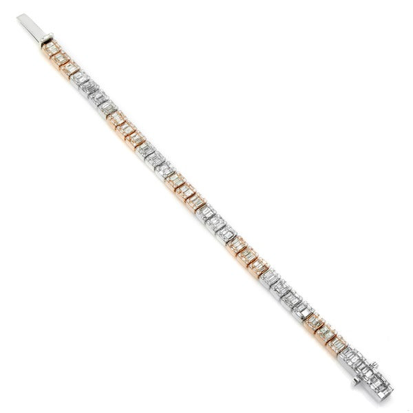 Two Tone Baguette Bracelet