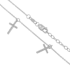 Diamond Multi Cross Necklace