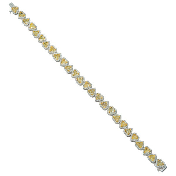 Canary Yellow Heart Bracelet