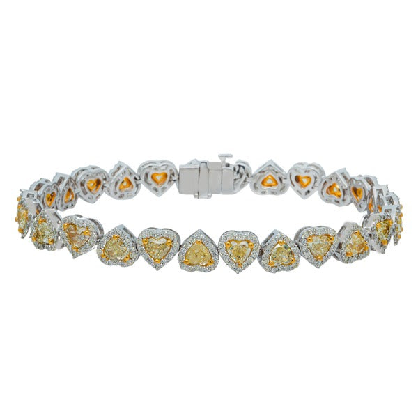 Canary Yellow Heart Bracelet