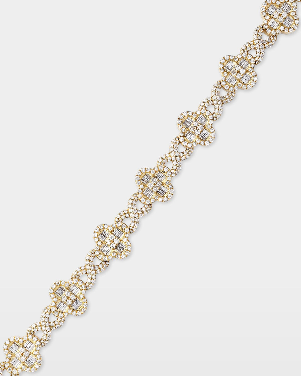 Infinity & Clover Diamond Link Bracelet
