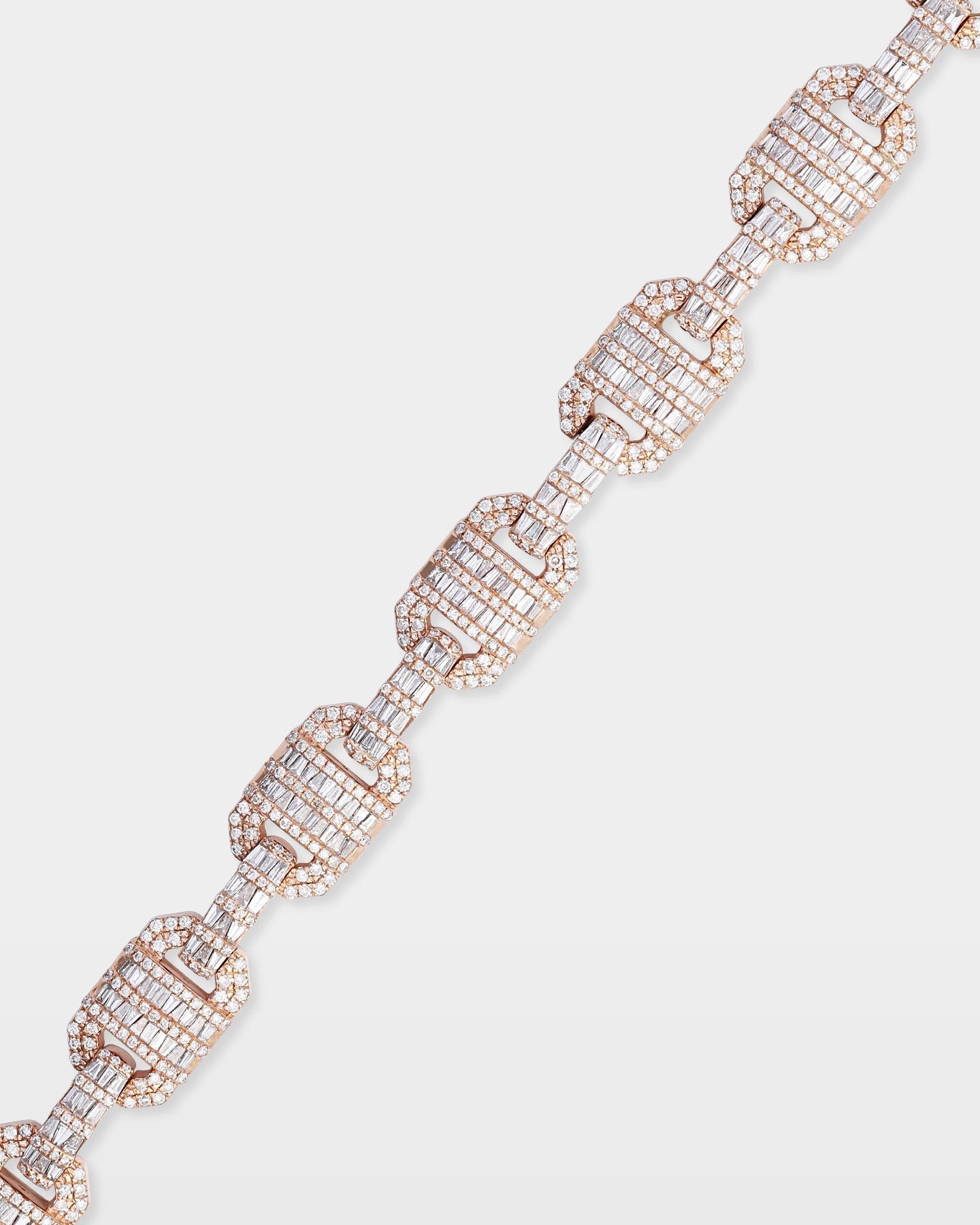 Gold Pavé Diamond Mariner Link Bracelet