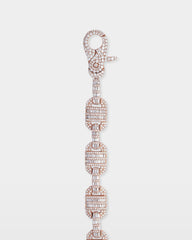 Gold Pavé Diamond Mariner Link Bracelet