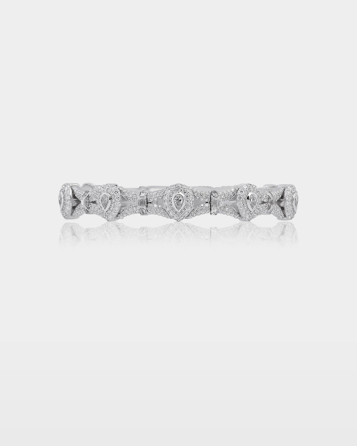 Pear Diamond Link Bracelet