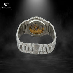 Moissanite Watch Stainless Steel Hip Hop Iced Out Watch