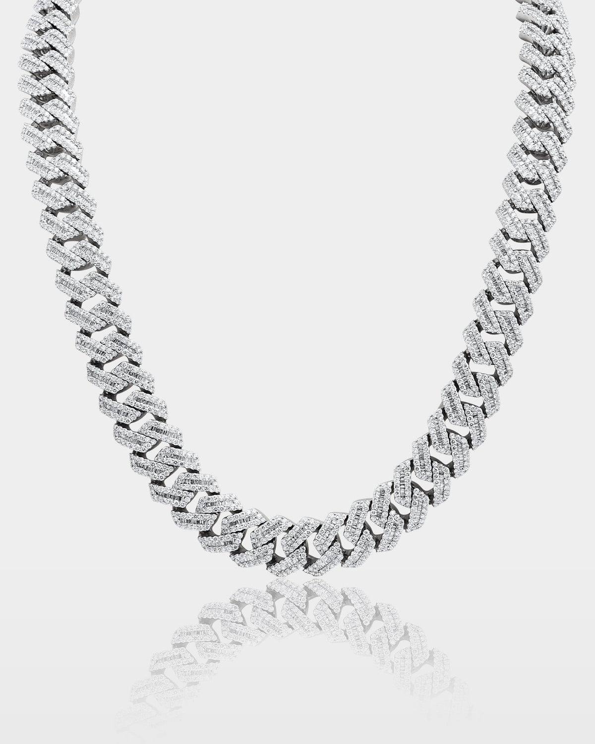 Trapezoid Diamond Cuban Link Chain