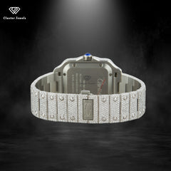 New Sale Moissanite Diamond Watch For Men Fully Iced Out Bust Down Stainless Steel Watch