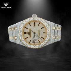 Moissanite Iced Out Watch Automatic Sapphire Crystal Glass