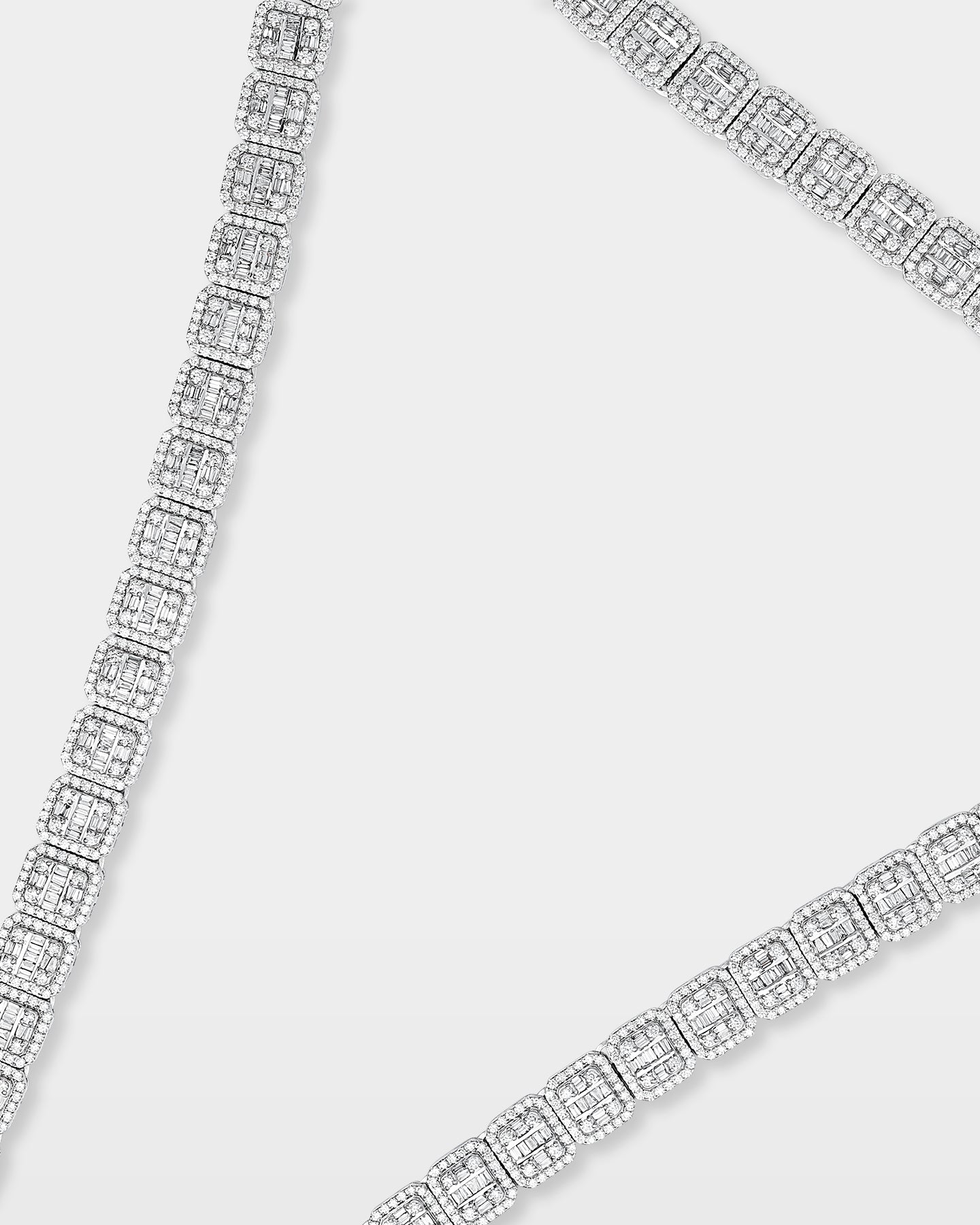 Baguette & Round Diamond Chain
