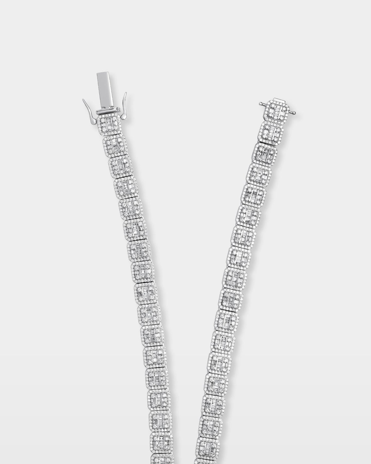 Baguette & Round Diamond Chain