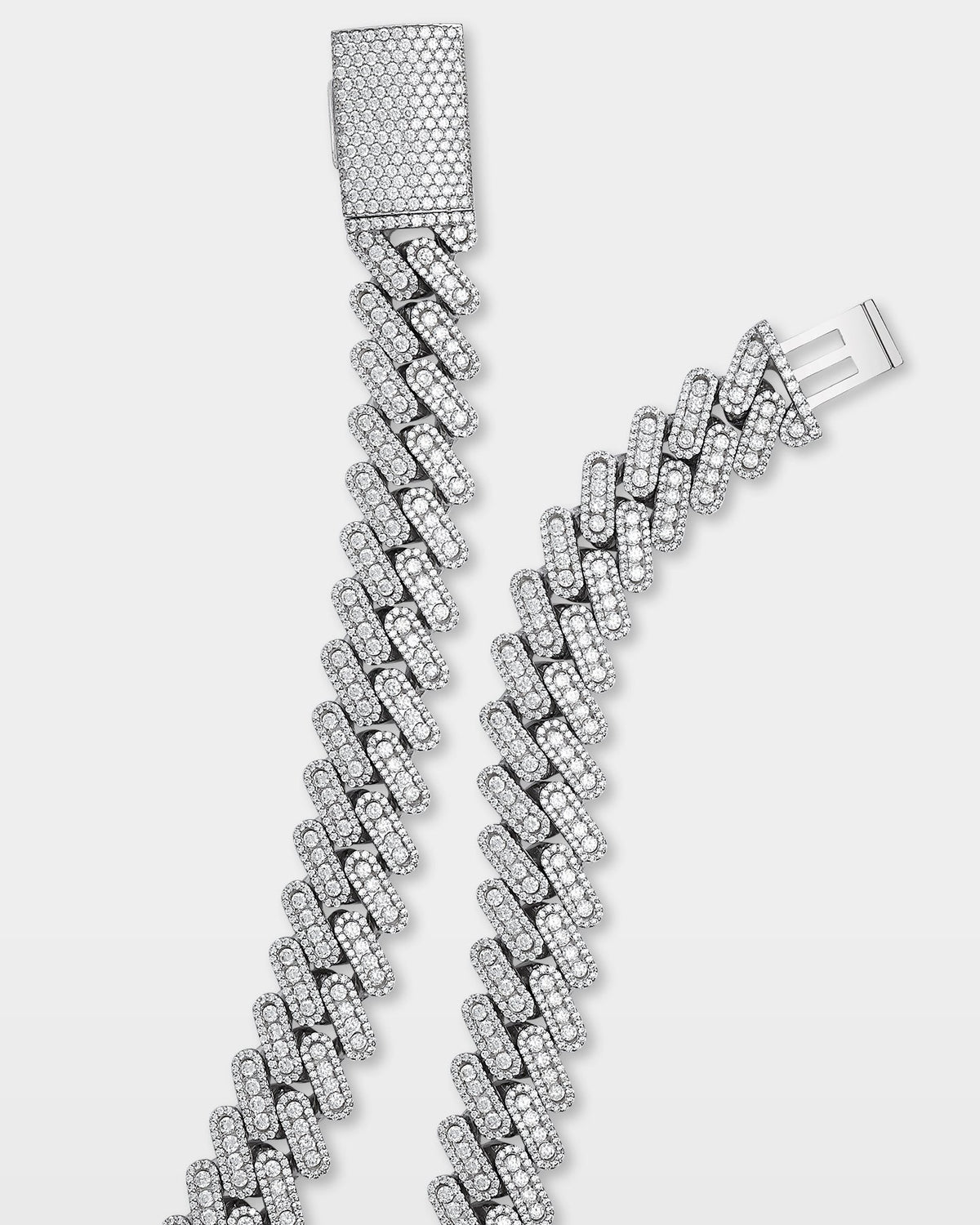 Channel Set Diamond Cuban Link Chain